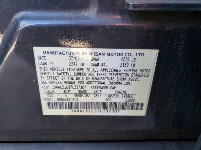 1N4AL21E37C237307 - 2007 NISSAN ALTIMA 2.5 GRAY photo 12