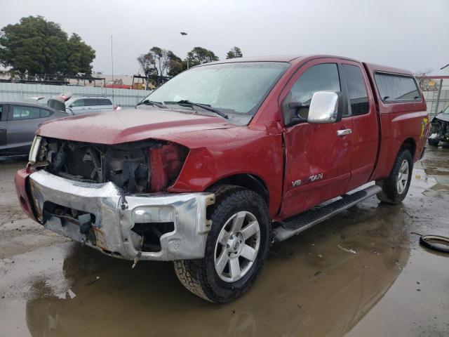 1N6AA06B36N540638 - 2006 NISSAN TITAN XE RED photo 1