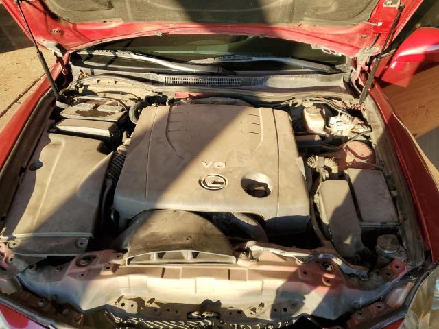 JTHBK262475046076 - 2007 LEXUS IS 250 RED photo 11