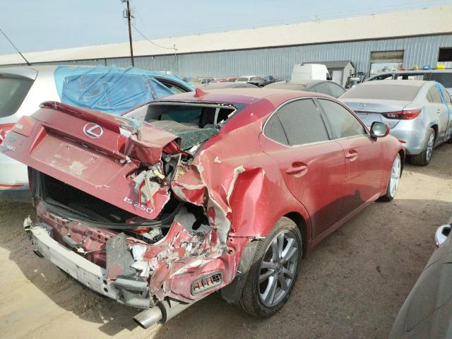 JTHBK262475046076 - 2007 LEXUS IS 250 RED photo 3