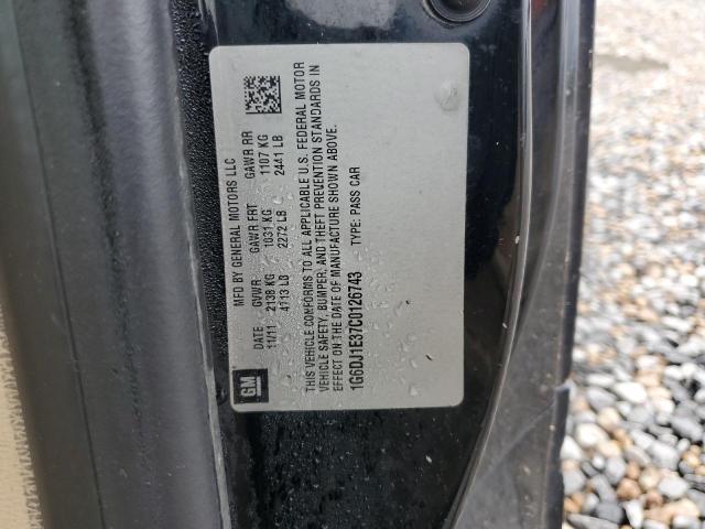 1G6DJ1E37C0126743 - 2012 CADILLAC CTS PERFORMANCE COLLECTION შავი ფოტო 12