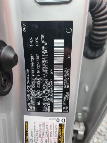 JTEEU5JR0M5229867 - 2021 TOYOTA 4RUNNER SR5 SILVER photo 13