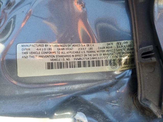 3VWBJ71K18M110723 - 2008 VOLKSWAGEN GLI رمادي صورة 12