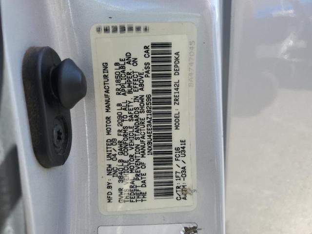 1NXBU4EE3AZ182596 - 2010 TOYOTA COROLLA BASE Gümüş foto 12