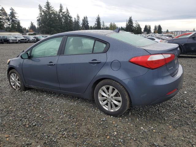 KNAFX4A60E5178255 - 2014 KIA FORTE LX BLUE photo 2