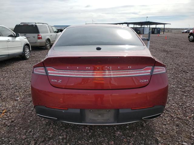 3LN6L5MU6HR615509 - 2017 LINCOLN MKZ HYBRID RESERVE BURGUNDY photo 6