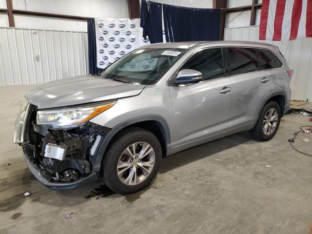 5TDKKRFH3FS112141 - 2015 TOYOTA HIGHLANDER XLE SILVER photo 1