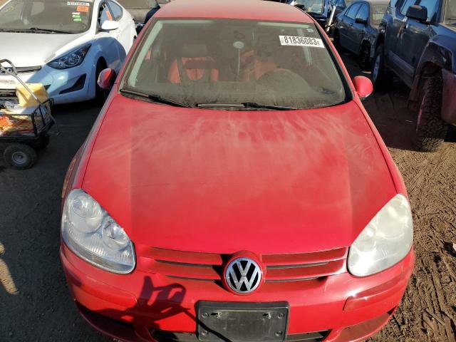 WVWDA71K38W265950 - 2008 VOLKSWAGEN RABBIT RED photo 5