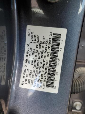 1HGCR2F82DA252605 - 2013 HONDA ACCORD EXL 灰色 照片 12