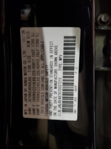 JHLRE487X7C037215 - 2007 HONDA CR-V EXL BLACK photo 13