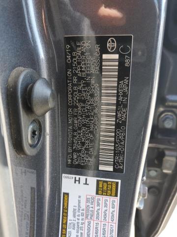 JTDKARFU8K3083229 - 2019 TOYOTA PRIUS GRAY photo 12