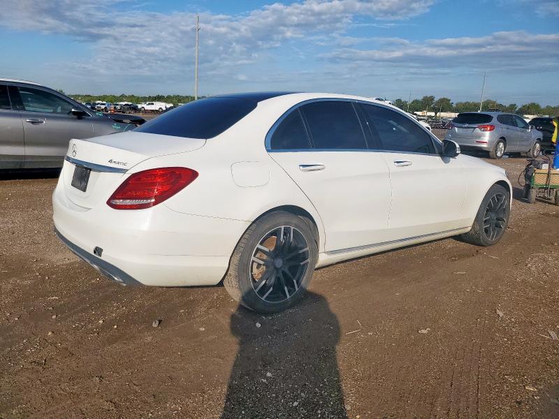 55SWF4KB2FU007829 - 2015 MERCEDES-BENZ C 300 4MATIC WHITE photo 3