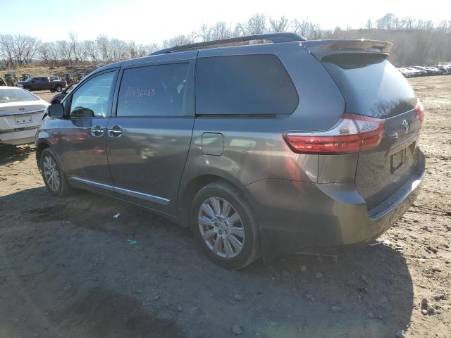 5TDDZ3DC6HS181224 - 2017 TOYOTA SIENNA XLE CHARCOAL photo 2