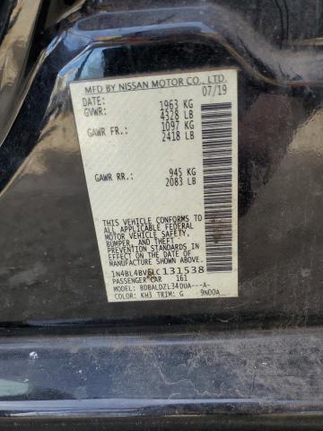 1N4BL4BV6LC131538 - 2020 NISSAN ALTIMA S BLACK photo 13