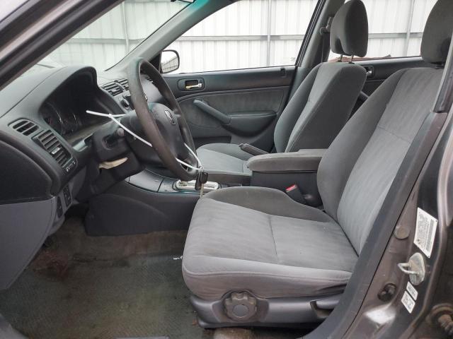 2HGES16524H558427 - 2004 HONDA CIVIC LX GRAY photo 7