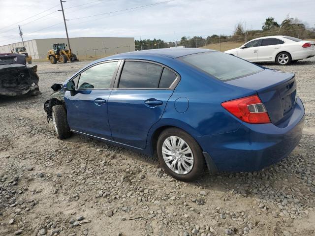 2HGFB2F53CH513070 - 2012 HONDA CIVIC LX BLUE photo 2