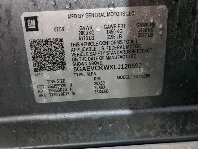 5GAEVCKWXLJ120592 - 2020 BUICK ENCLAVE AVENIR ვერცხლისფერი ფოტო 13