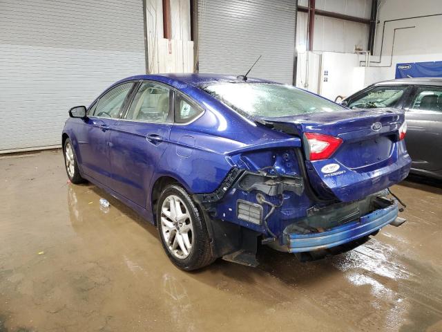 1FA6P0HD5E5389165 - 2014 FORD FUSION SE BLUE photo 2