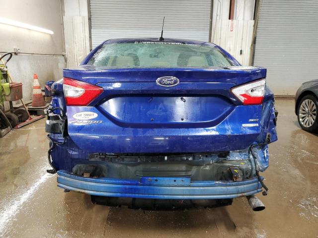 1FA6P0HD5E5389165 - 2014 FORD FUSION SE BLUE photo 6