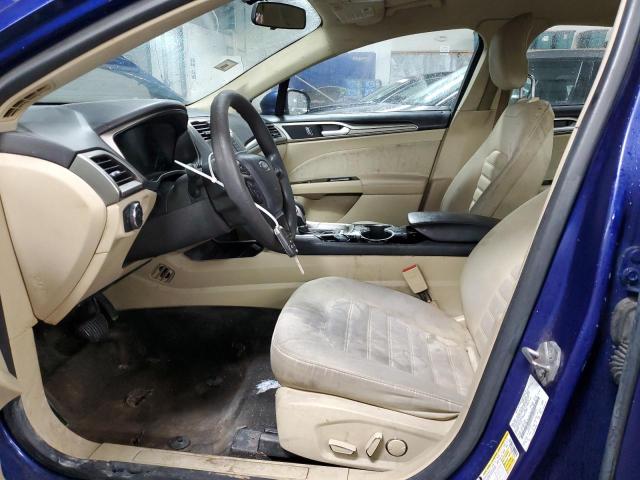 1FA6P0HD5E5389165 - 2014 FORD FUSION SE BLUE photo 7