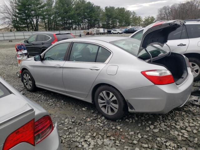 1HGCR2F32EA046593 - 2014 HONDA ACCORD LX SILVER photo 2