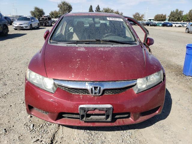 2HGFA16809H353035 - 2009 HONDA CIVIC EX RED photo 5