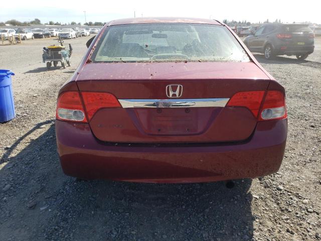 2HGFA16809H353035 - 2009 HONDA CIVIC EX RED photo 6
