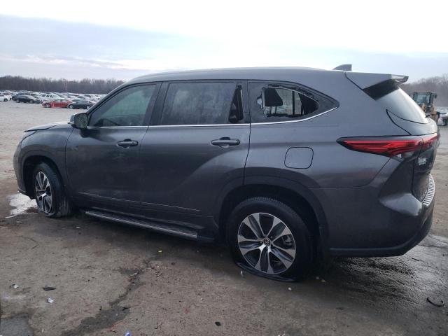 5TDGZRAH9NS552243 - 2022 TOYOTA HIGHLANDER XLE CHARCOAL photo 2