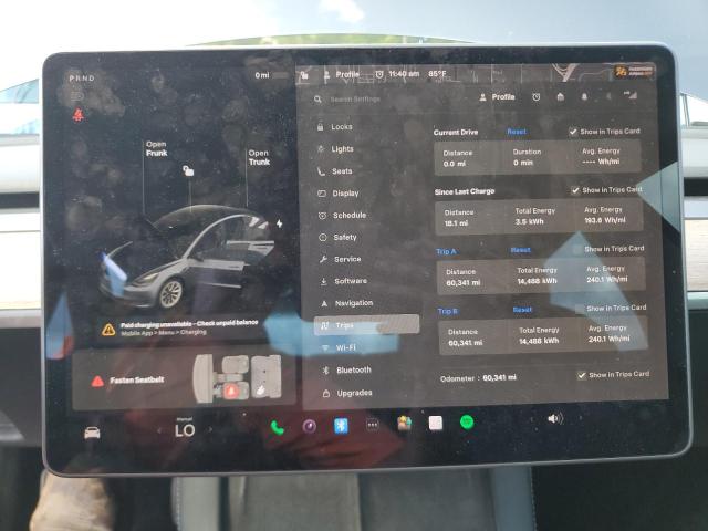 5YJ3E1EA7MF856649 - 2021 TESLA MODEL 3 GRAY photo 9