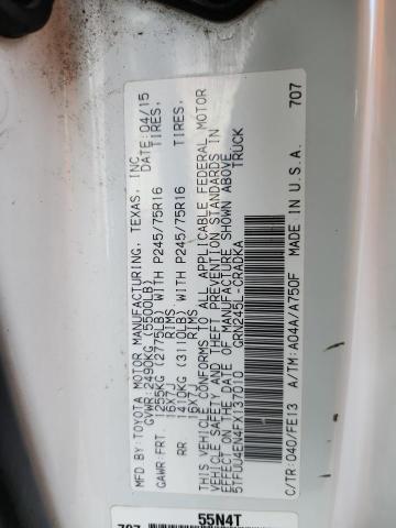 5TFUU4EN4FX137010 - 2015 TOYOTA TACOMA ACCESS CAB Weiß Foto 12