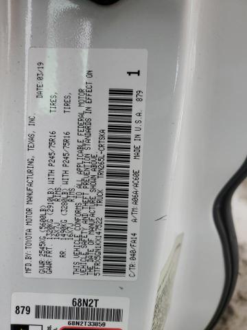 5TFRX5GN1KX147522 - 2019 TOYOTA TACOMA ACCESS CAB Ağ foto 12