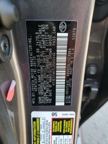 4T1E31AK7LU545446 - 2020 TOYOTA CAMRY LE GRAY photo 12