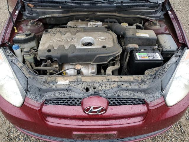 KMHCN36C97U025382 - 2007 HYUNDAI ACCENT SE BURGUNDY photo 11