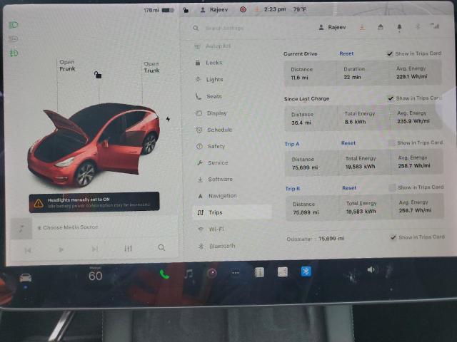 5YJYGDEE1MF196368 - 2021 TESLA MODEL Y RED photo 9