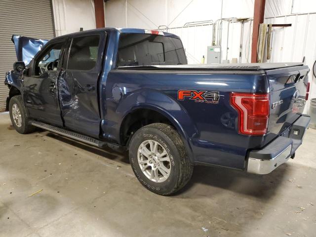 1FTEW1EP3FFB34541 - 2015 FORD F150 SUPERCREW BLUE photo 2