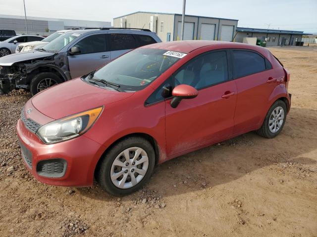 KNADM5A38D6100262 - 2013 KIA RIO LX RED photo 13