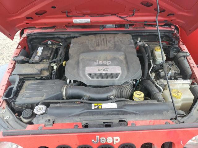 1C4BJWDG5FL726153 - 2015 JEEP WRANGLER U SPORT RED photo 11