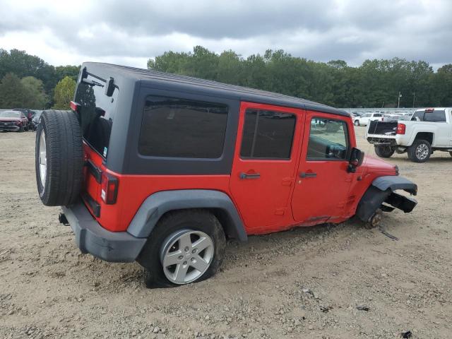 1C4BJWDG5FL726153 - 2015 JEEP WRANGLER U SPORT RED photo 3