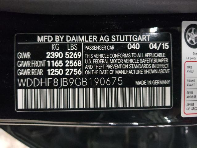 WDDHF8JB9GB190675 - 2016 MERCEDES-BENZ E 350 4MATIC BLACK photo 12