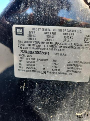 2GNALBEK4D6224944 - 2013 CHEVROLET EQUINOX LS BLACK photo 13