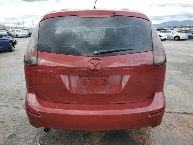 JM1CR29L370134796 - 2007 MAZDA 5 RED photo 6