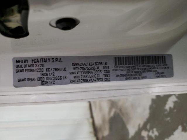 ZFBHRFABXL6R87187 - 2020 RAM PROMASTER WHITE photo 13