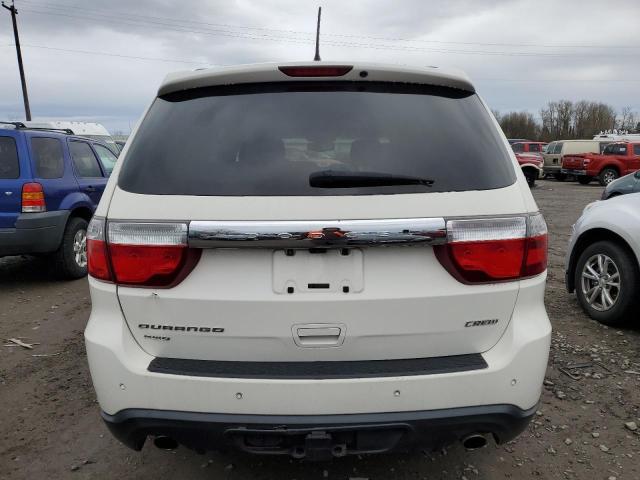 1C4SDJDT2CC286136 - 2012 DODGE DURANGO CREW WHITE photo 6