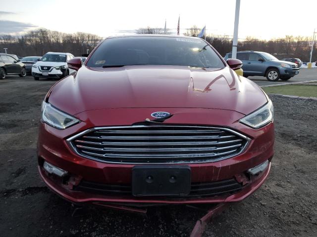 3FA6P0K9XHR146229 - 2017 FORD FUSION TITANIUM RED photo 5