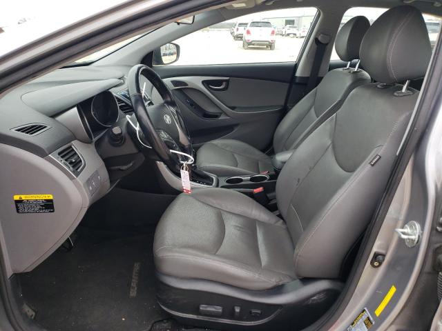 KMHDH4AH2EU155389 - 2014 HYUNDAI ELANTRA SE GRAY photo 7