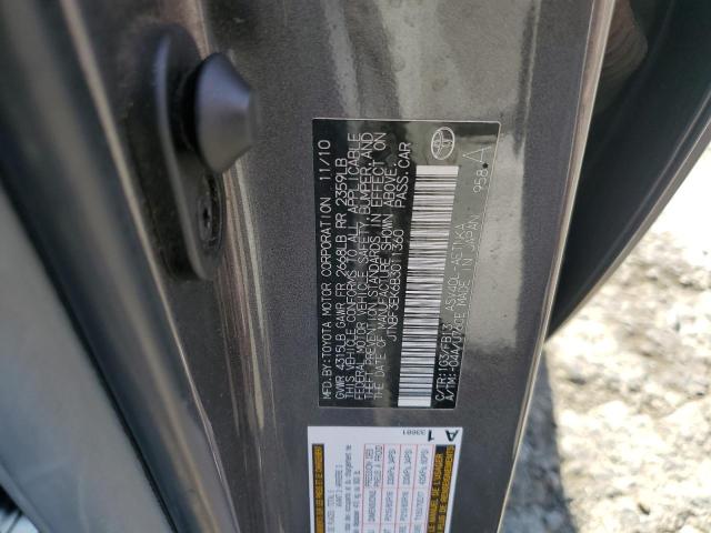JTNBF3EK6B3011360 - 2011 TOYOTA CAMRY BASE GRAY photo 12