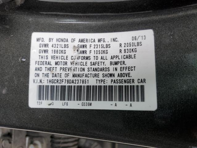 1HGCR2F79DA237851 - 2013 HONDA ACCORD EX CHARCOAL photo 12