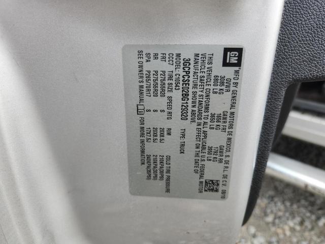 3GCPCSE02BG129320 - 2011 CHEVROLET SILVERADO C1500 LT SILVER photo 12