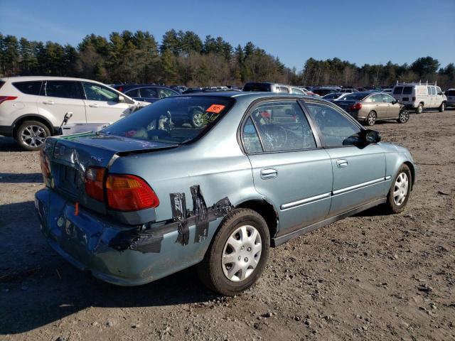 2HGEJ6616YH527961 - 2000 HONDA CIVIC BASE TEAL photo 3