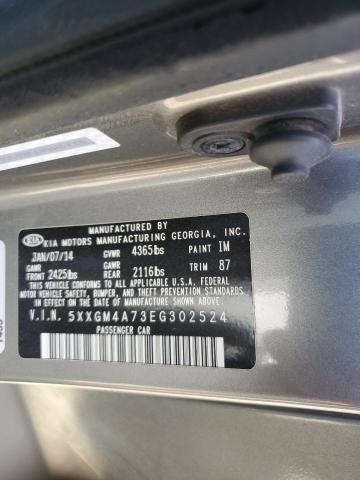 5XXGM4A73EG302524 - 2014 KIA OPTIMA LX GRAY photo 12